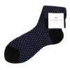 Calcetines cortos de señora con estampado negro/marino.