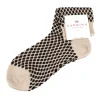 Calcetines cortos de señora con estampado marrón/beig.