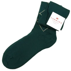 Calcetines largos de rombos en verde
