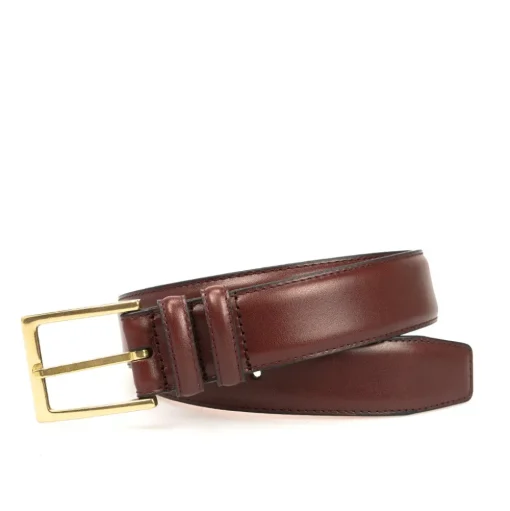 CINTURÓN PIEL HOMBRE BOX CALF BURDEOS