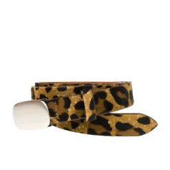CINTURÓN PIEL MUJER PONY LEOPARDO