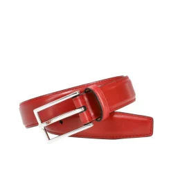 CINTURÓN PIEL MUJER VITELLO ROJO